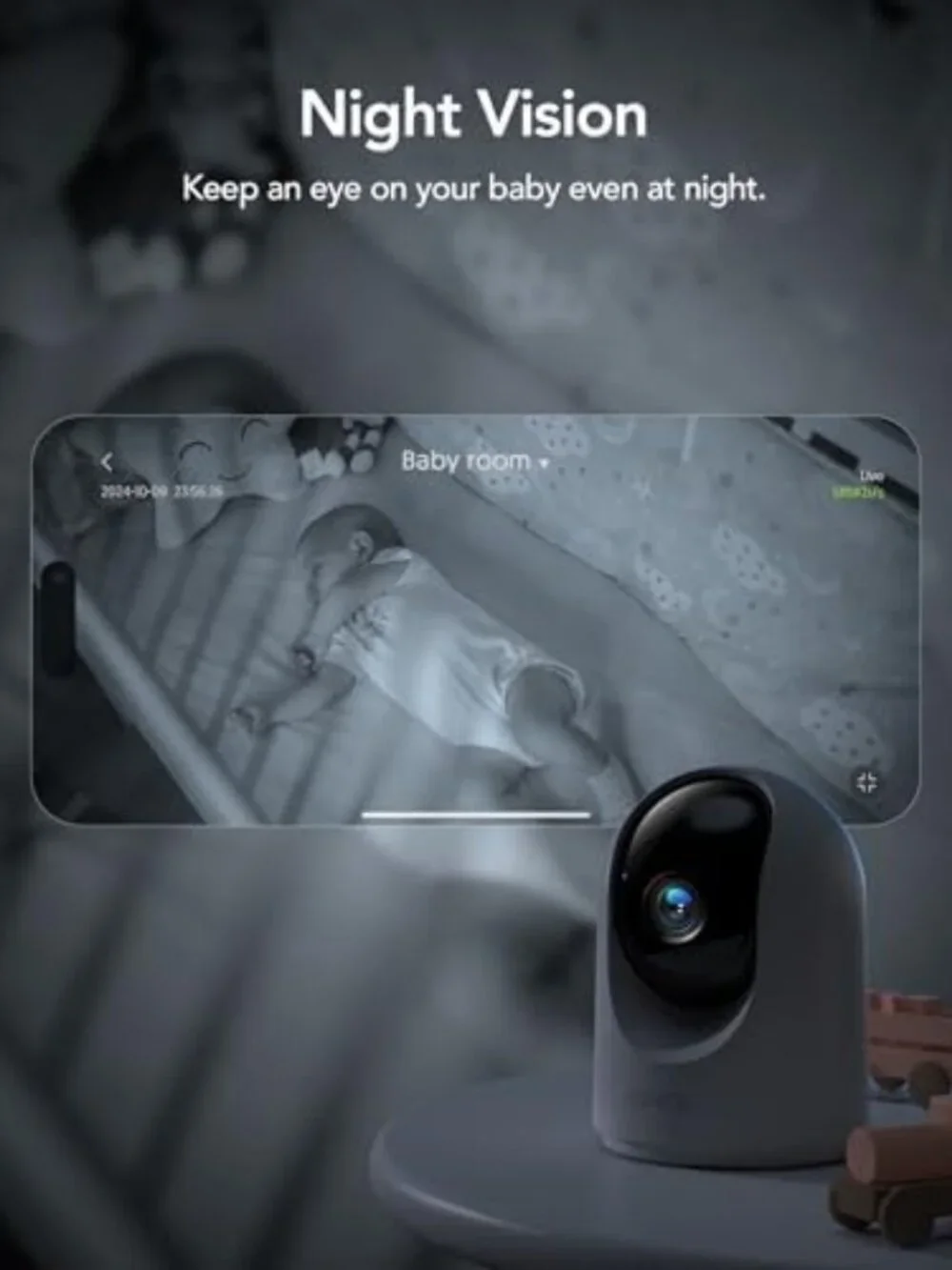Indoor Home Security Cameras for Pets, Dogs & Babies - 4 Pack with Phone App